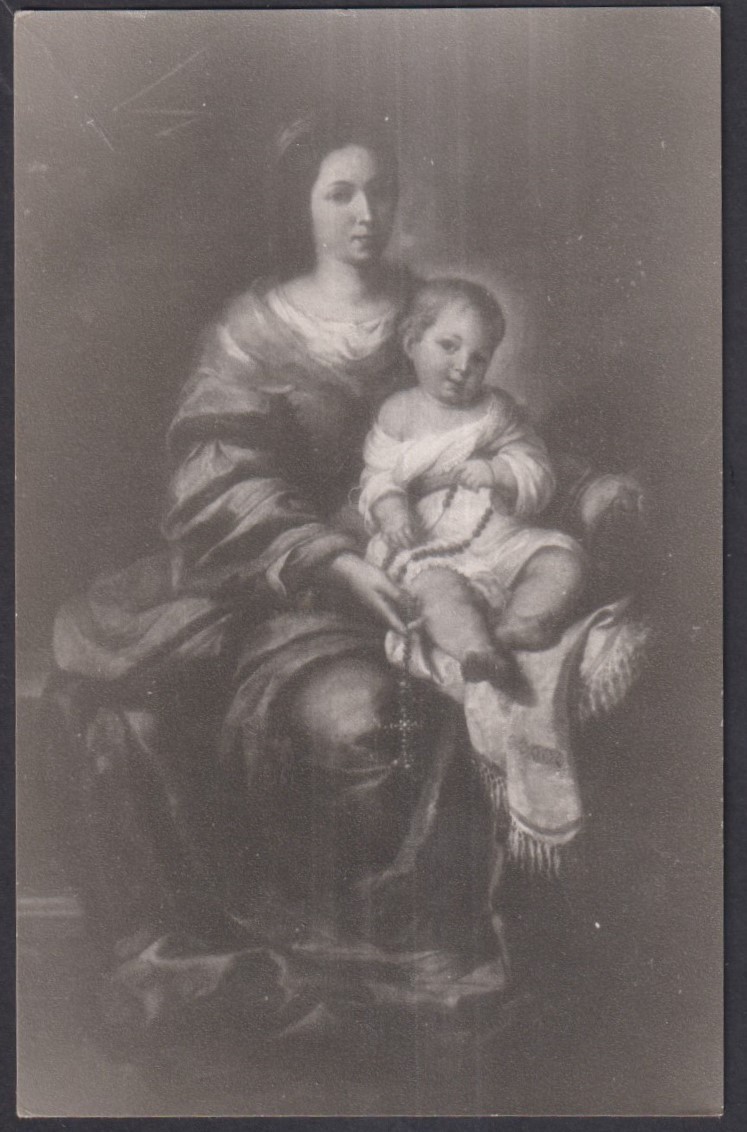 Holy card antique postale of Virgin del Rosario santino image pieuses estampa