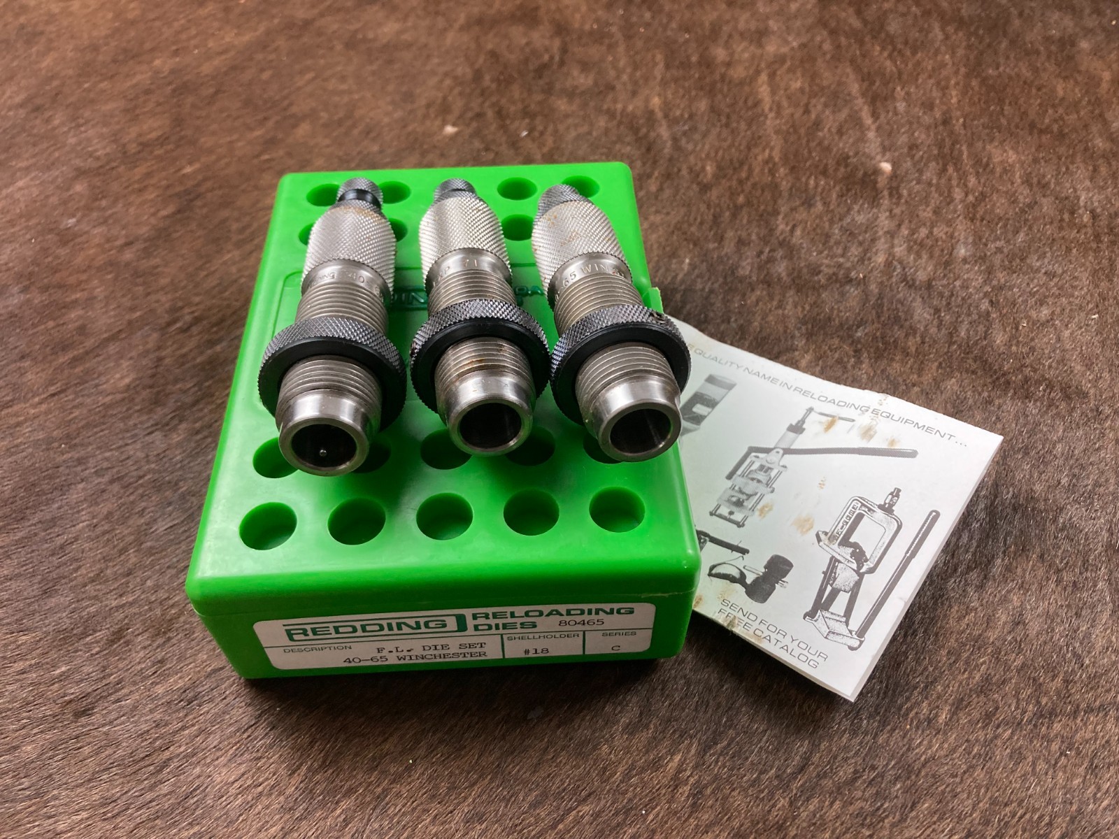 Redding P/N 80465 40-65 Winchester 3 Die Set, Reloading Dies & Box