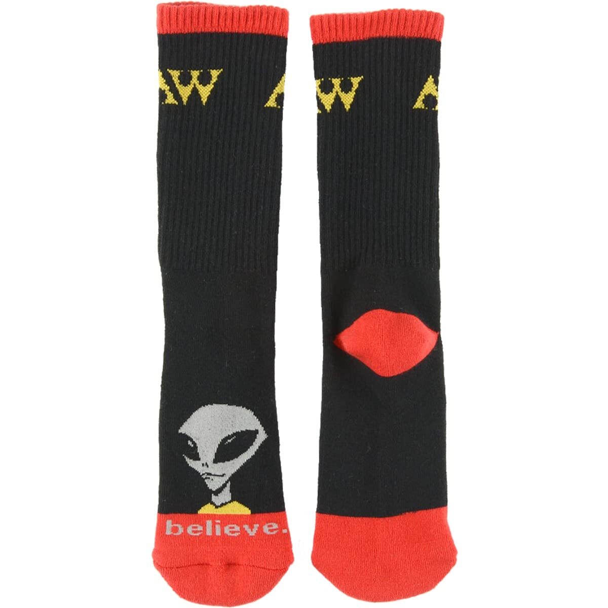 Alien Workshop Visitor Black Crew Socks - One Size fits Most