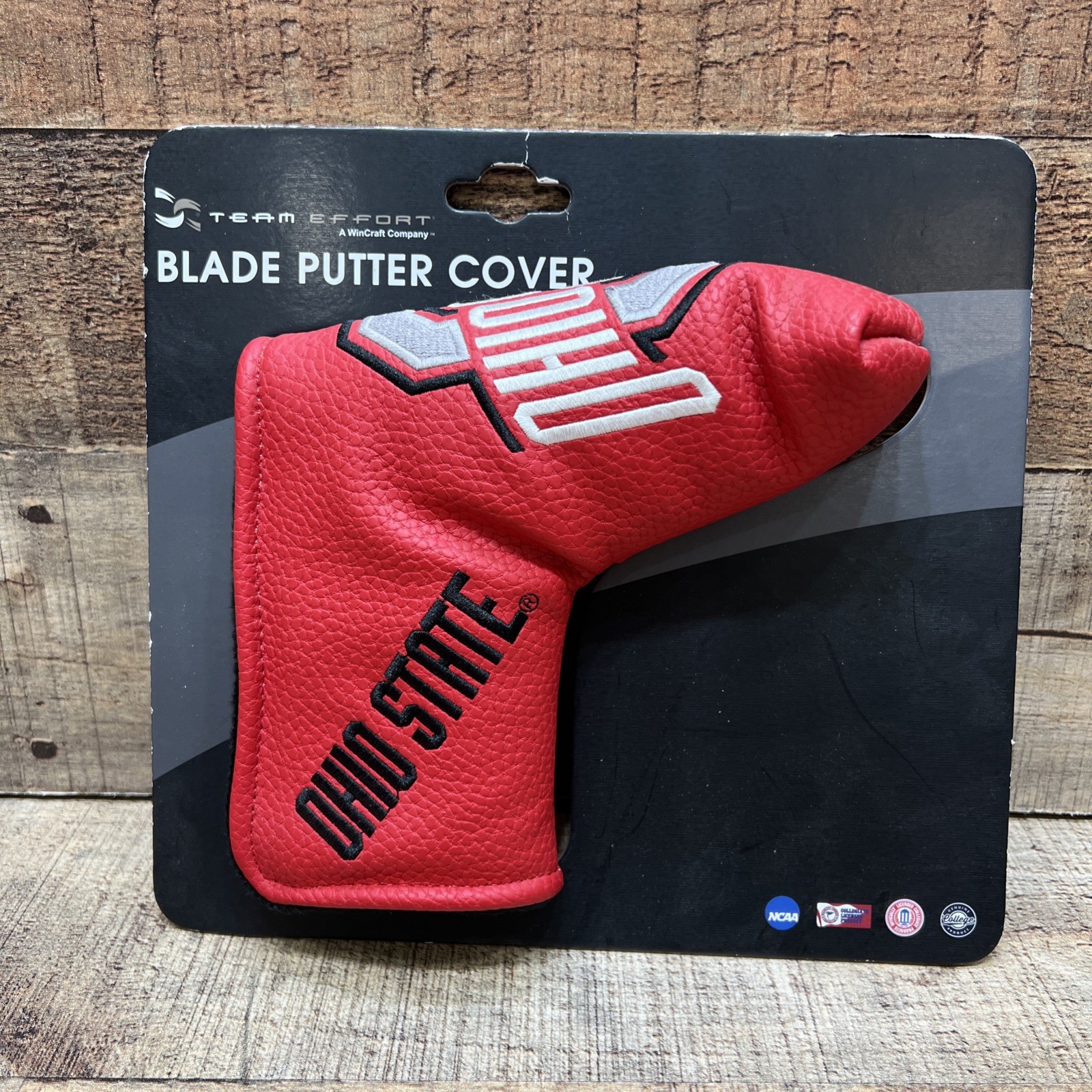 Team Effort Ohio State Buckeyes Red Magnet Close Blade Putter Cover NEW!
