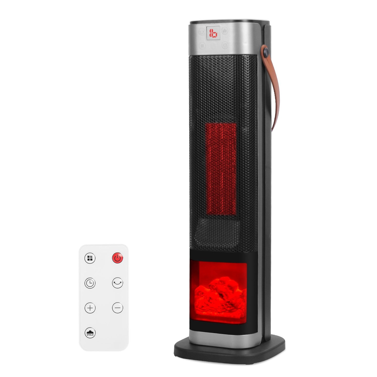 Space Heater 90°Oscillating 1500W Electric Ceramic Tower Heater w/Remote Control