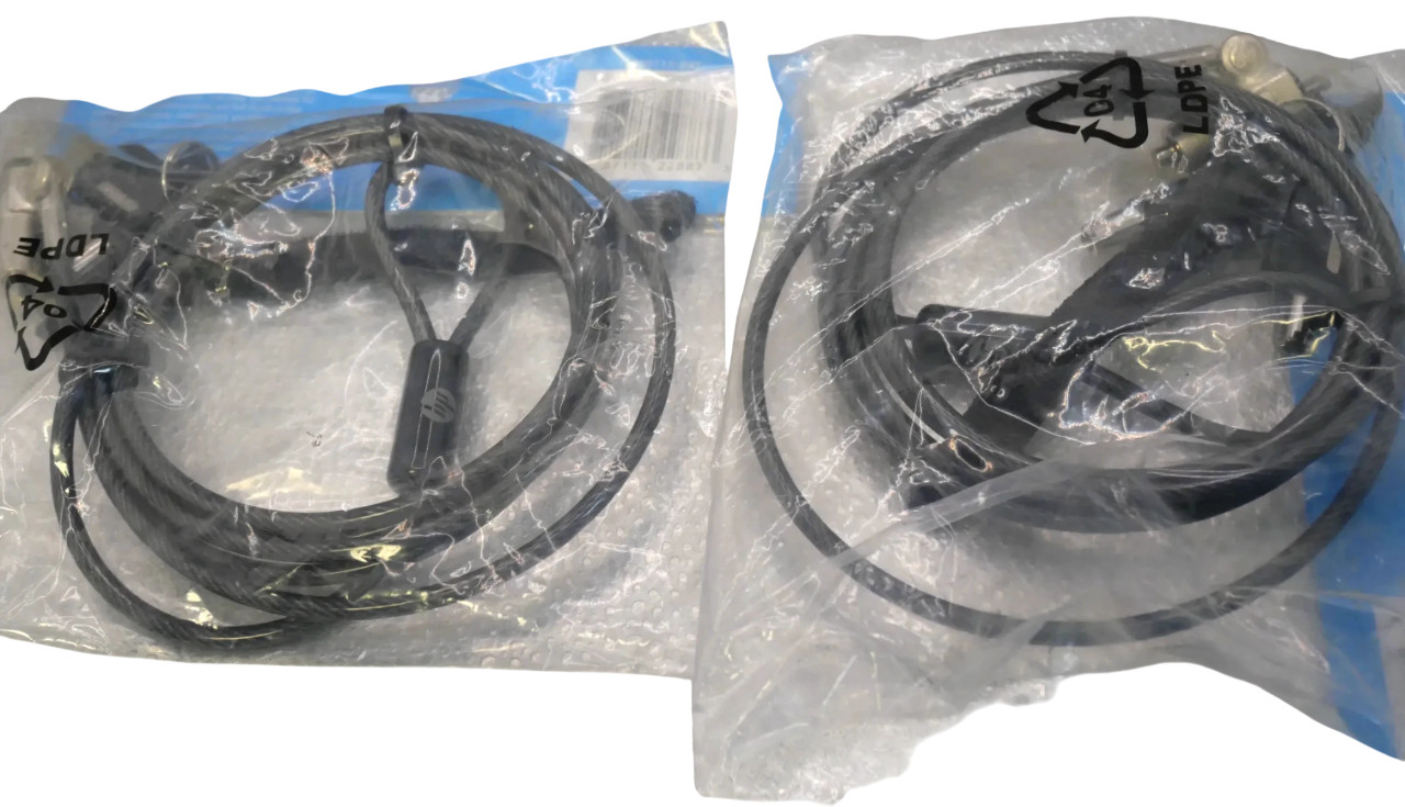Lot 7 HP Ultraslim Keyed Security Cable Lock H4D73AA