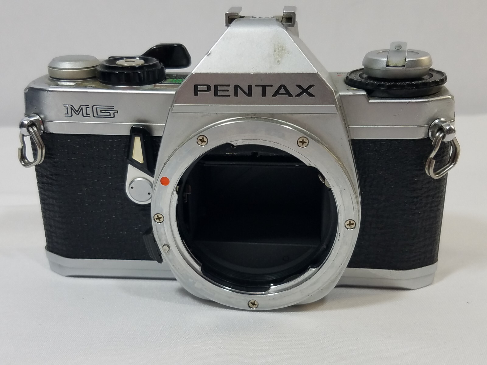 Pentax MG Manual Focus 35mm Camera Body As-Is For Parts or Repair Untested