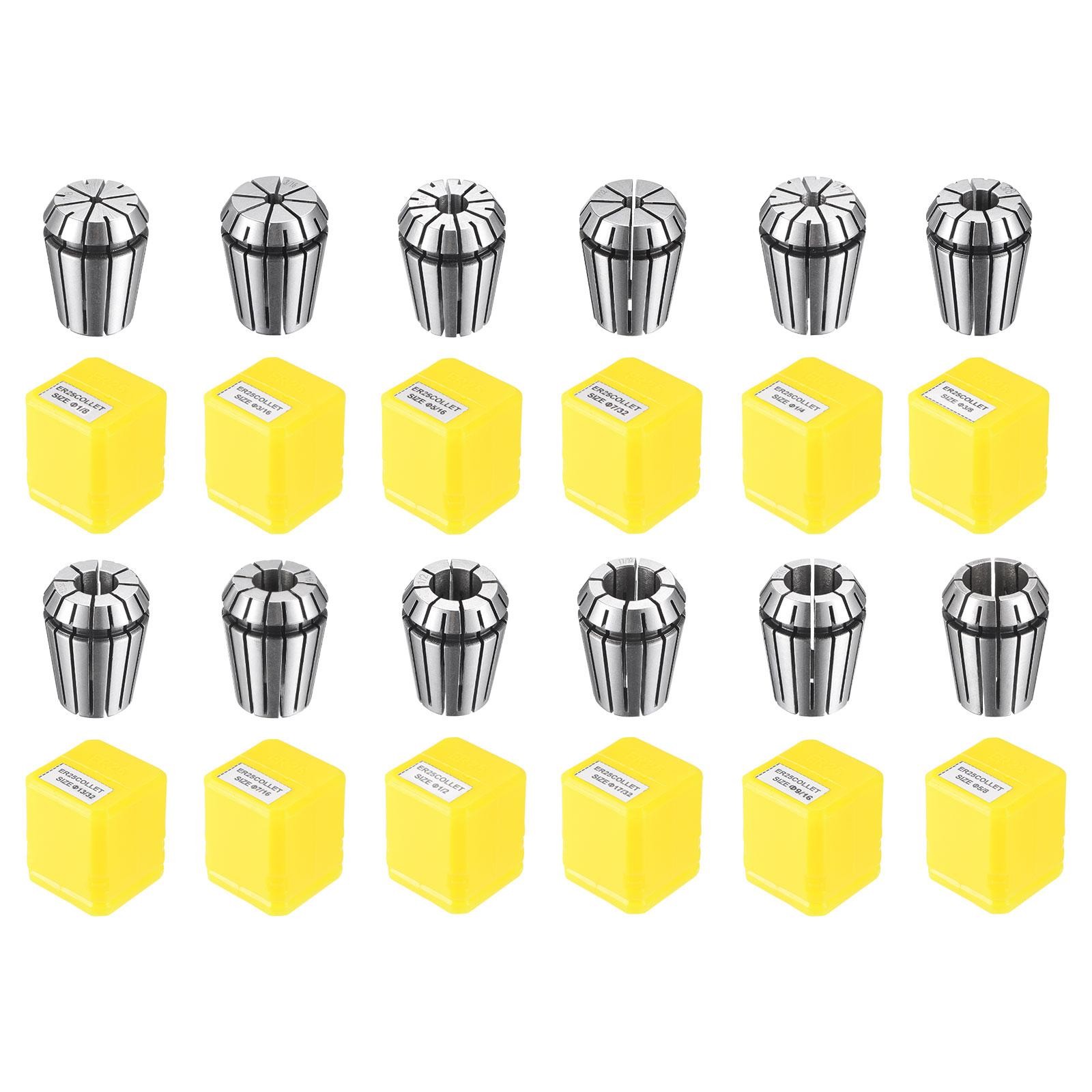 12pcs ER25 Spring Pliers Set 1/8" to 5/8" for CNC Engraving Machine Lathe