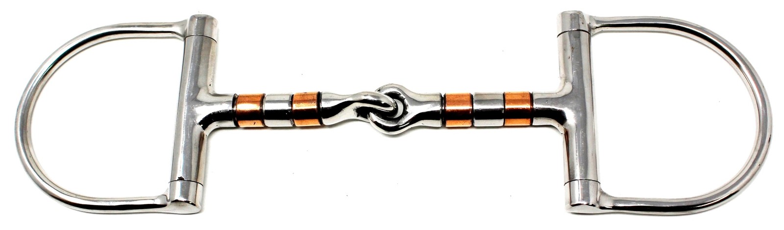 Horse 5" Mouth Snaffle Horse Bit w/ Copper Rollers 35626B