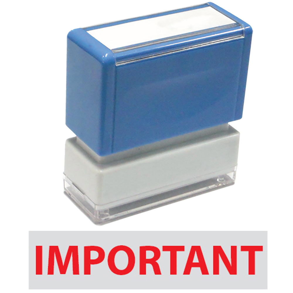 Important - JYP PA1040 Pre-Inked Rubber Stamp (Red Ink)