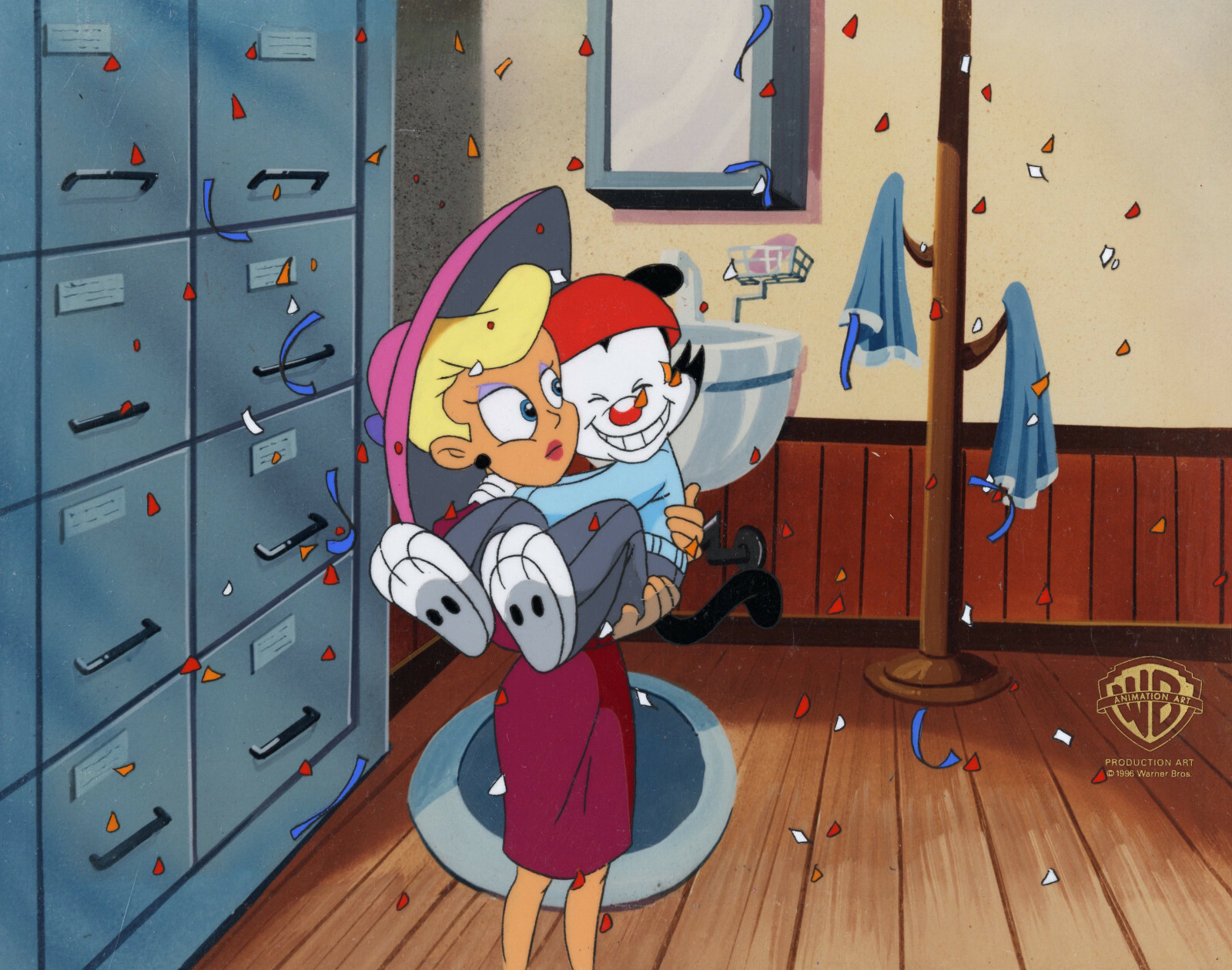 Animaniacs-Nurse+Wakko-Original Production Cel-This Pun For Hire
