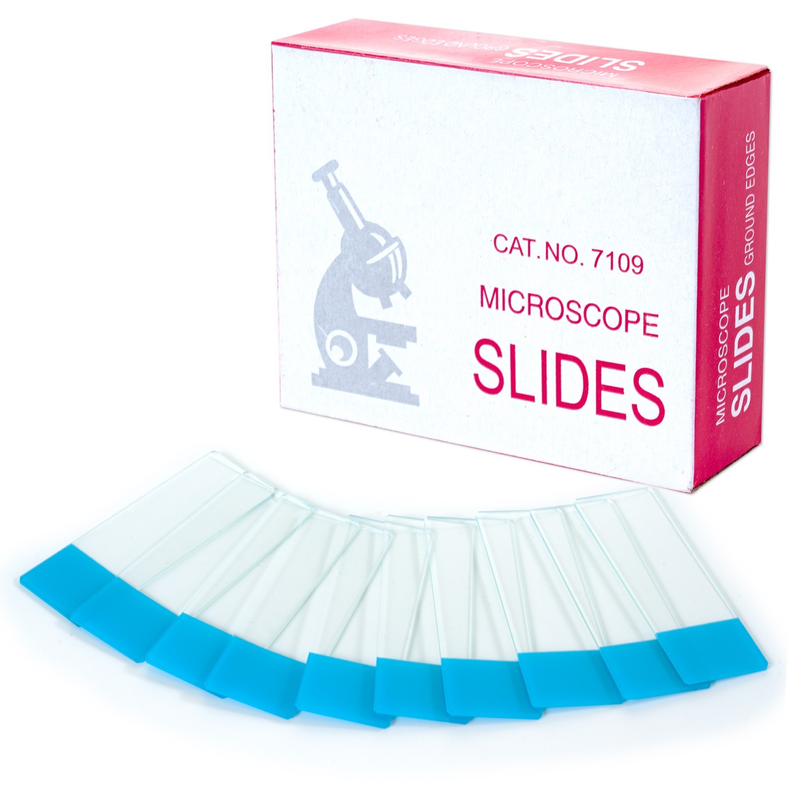 Biologix Microscope Slides, 25*76mm, Colored Frosted Microscope Slides, Blue