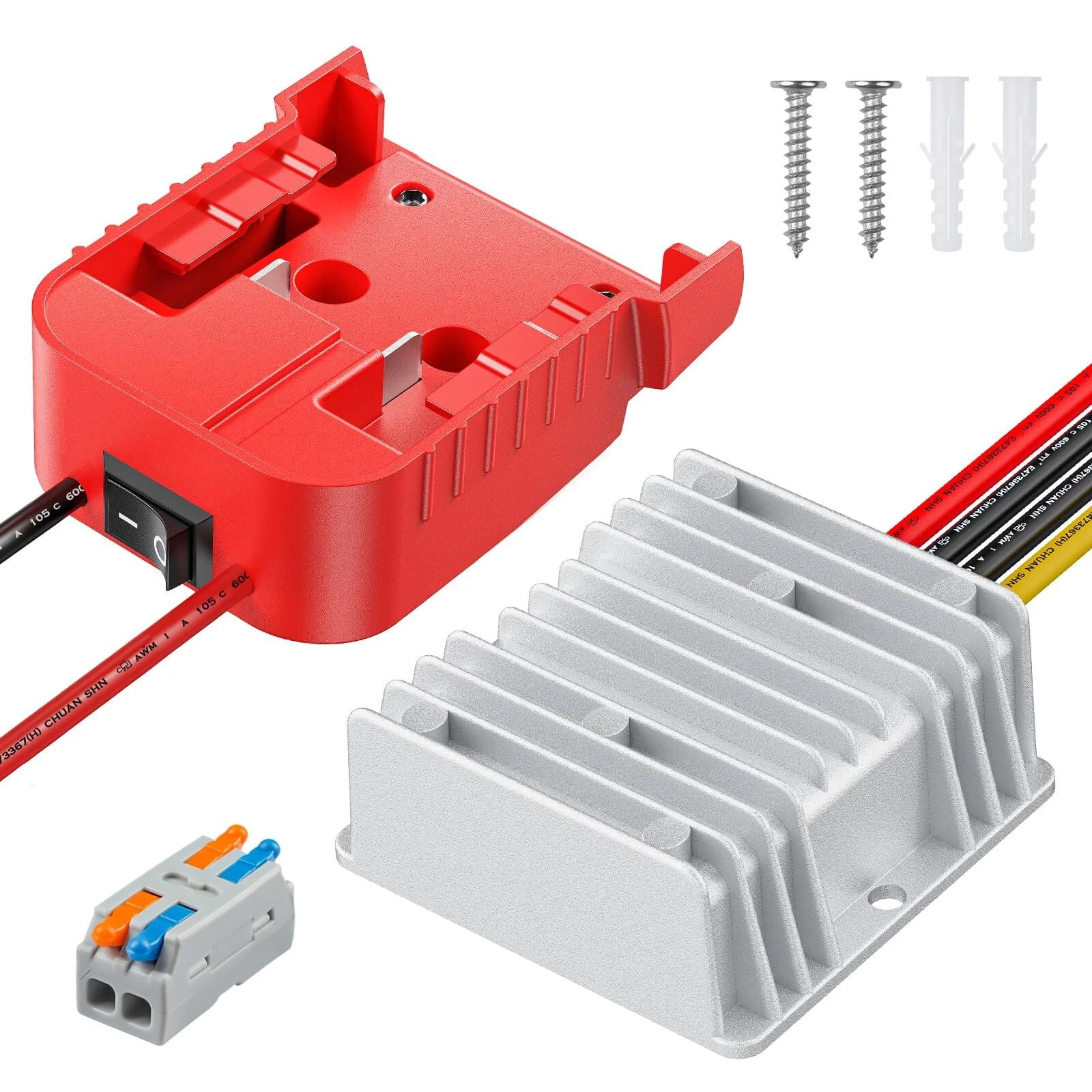 18 V to 12 V Step-Down Converter for Milwaukee M18 Battery, DC Power Adapter, Vo
