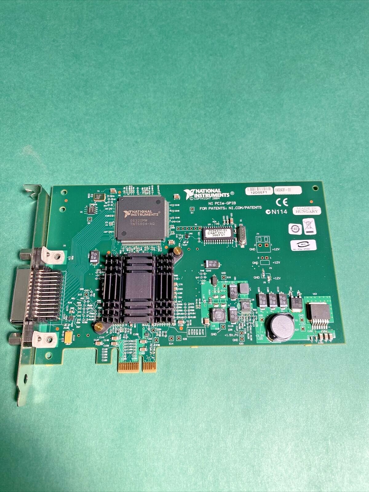 National Instruments NI PCIe-GPIB 190243F-01 Interface Adapter Card