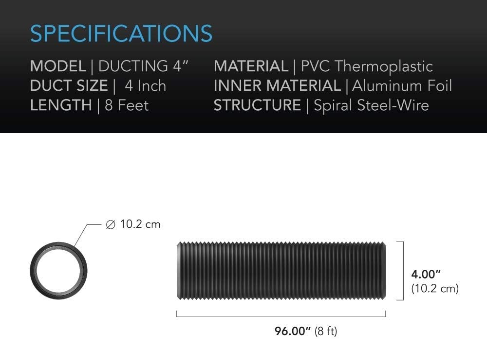 Flexible 4-Inch Aluminum Ducting