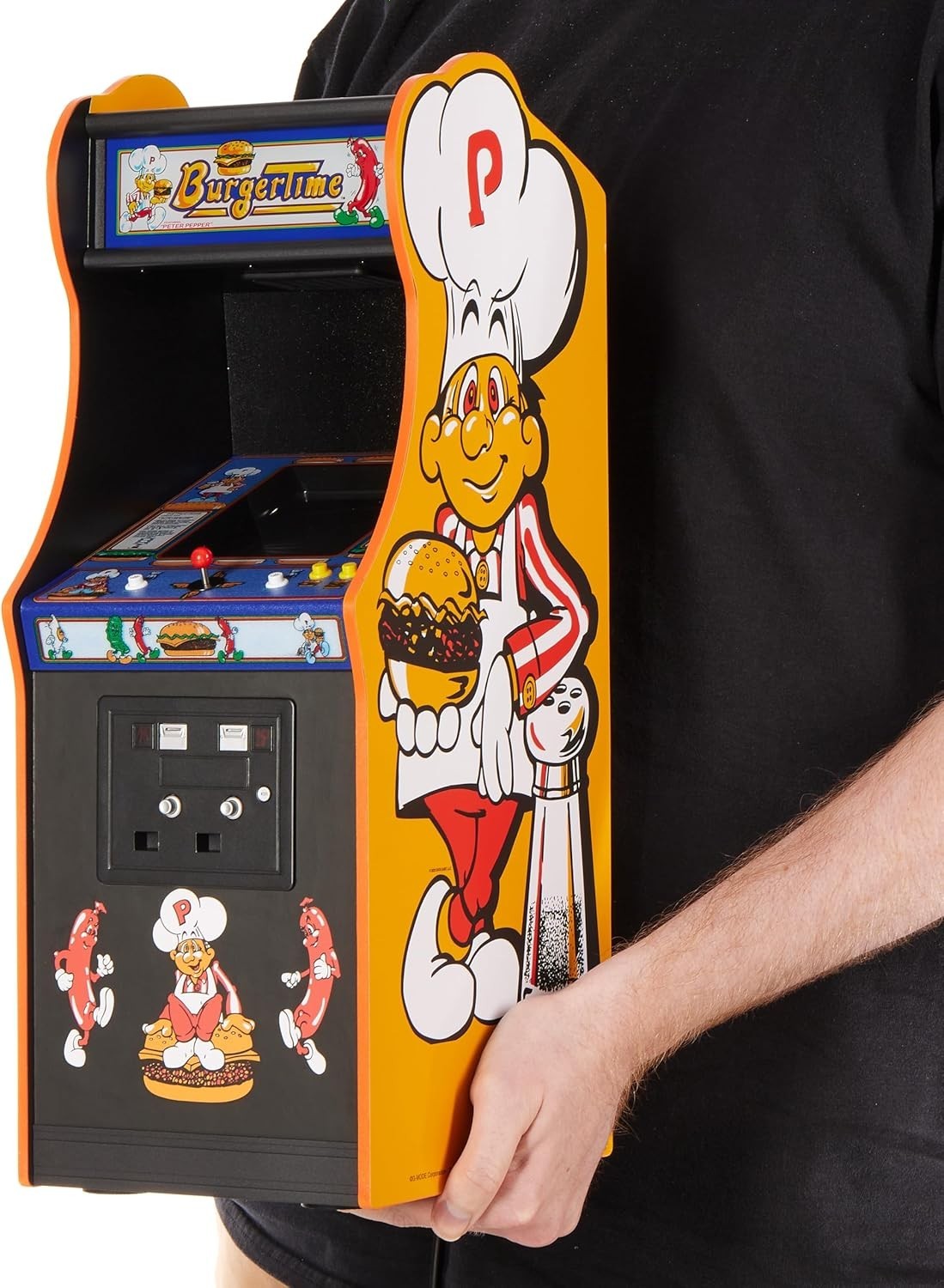 Numskull Quarter Arcades - Burger Time Mini Arcade - 1/4 Scale Original ROM