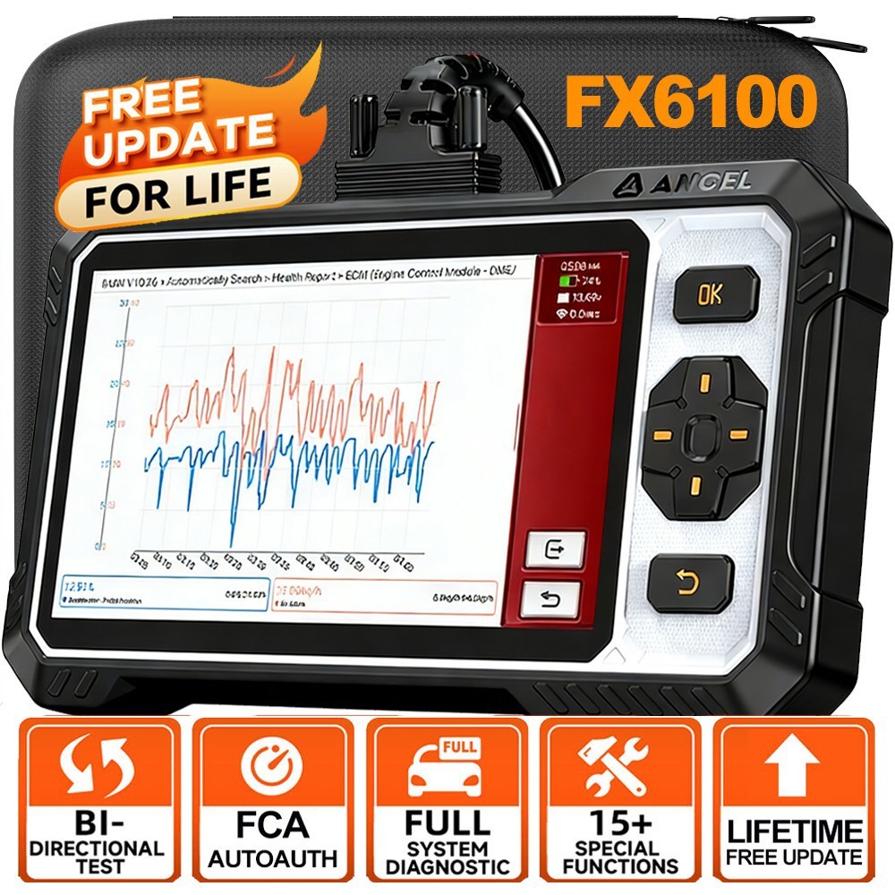 FX6100 Car Scanner OBD2 Bidirectional All Systems Diagnostic Tool FCA AutoAuth