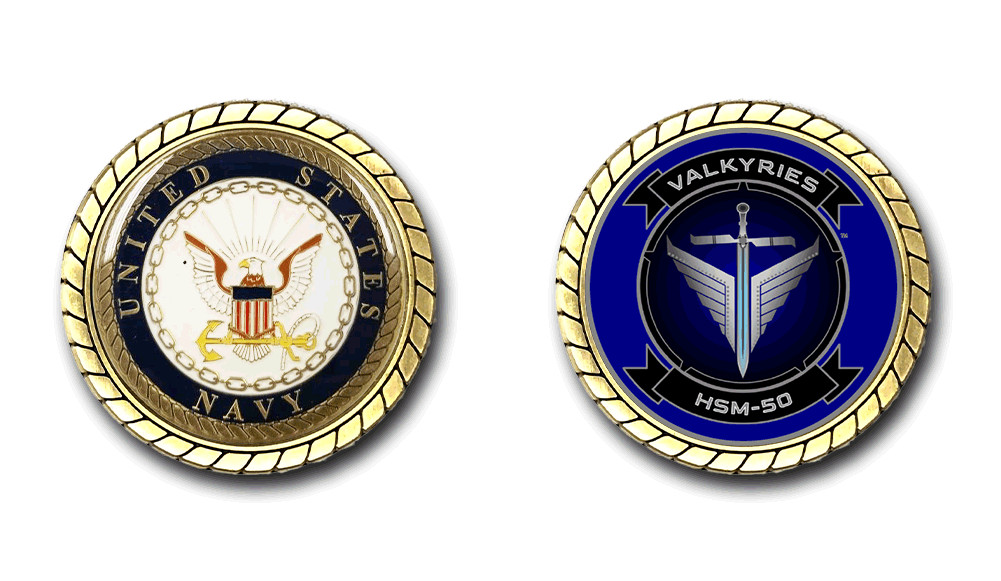 HSM-50 Valkyries US Navy Squadron Challenge Coin Officially Licensed
