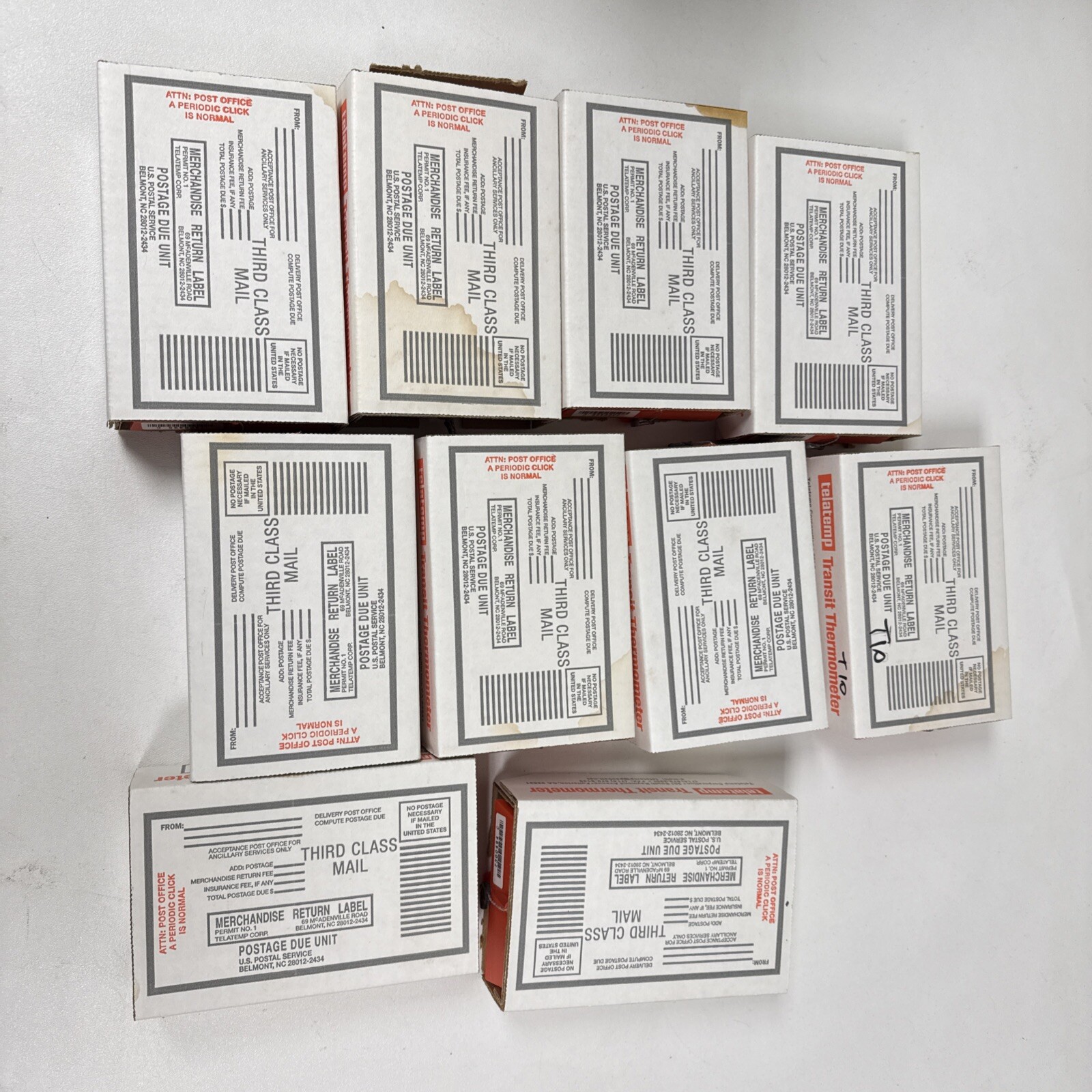 Telatemp Transit Thermometer LOT of 10 pcs