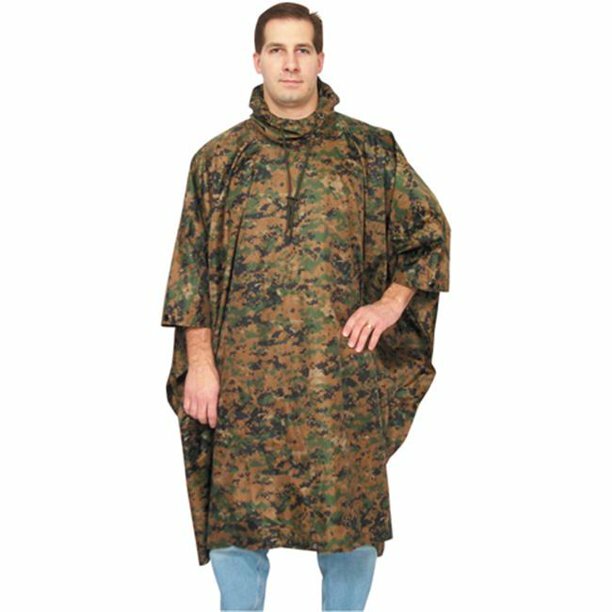 Fox Outdoor Military US Marine Marpat Style Digital Woodland Ripstop Poncho