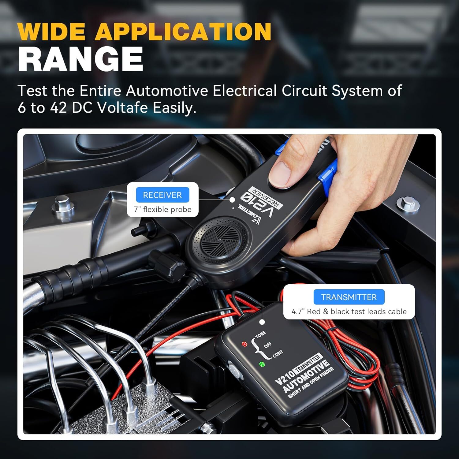 Car Cable Wire Tracker Auto Short Open Finder DC Circuit Tester Diagnostic Tool