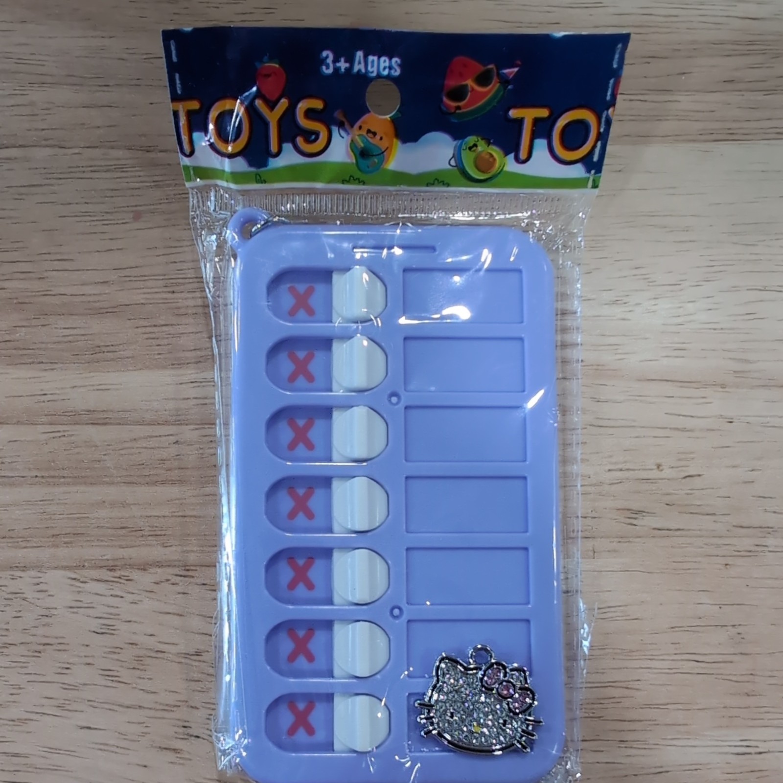 Purple Chore chart keychain W/Hello Kitty Charm