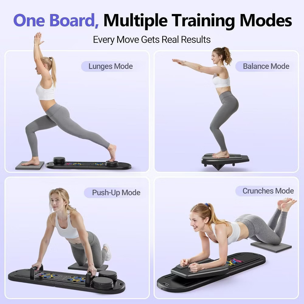FLYBIRD Pilates Board, Multi-functional Ab Exercise Board, Foldable Home Pilates