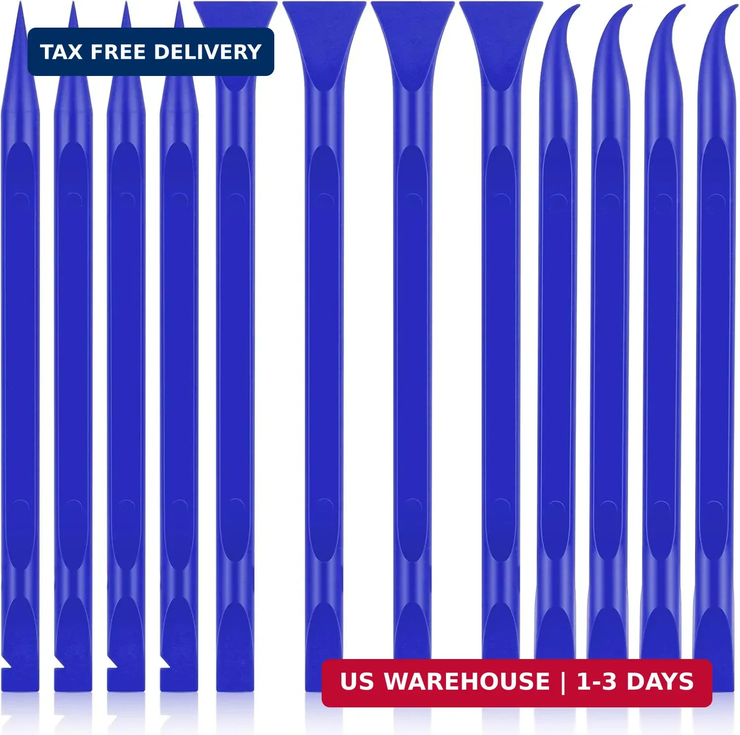 12 PCS Carbon Fiber Plastic Scrapers Tool, Non-Scratch Scraper Tool for Tight Sp