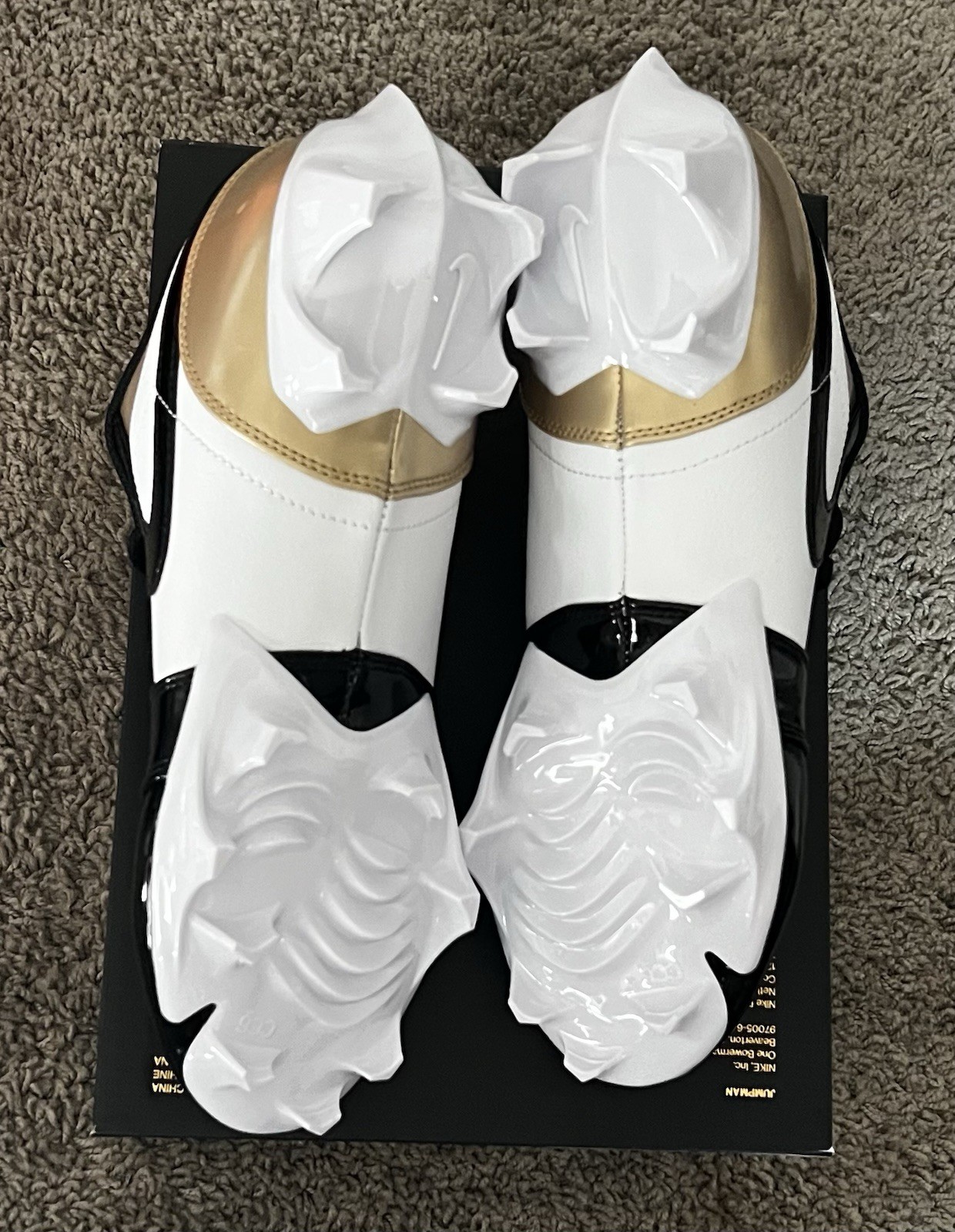 Size 8.5M- Nike Air Jordan 1 Low TD Gold Black Football Cleats NBY FJ6245-701