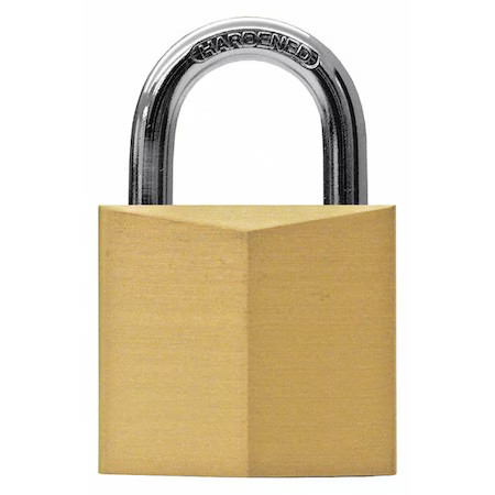 Master Lock 4130Kawwg Padlock, Keyed Alike, Standard Shackle, Rectangular Brass