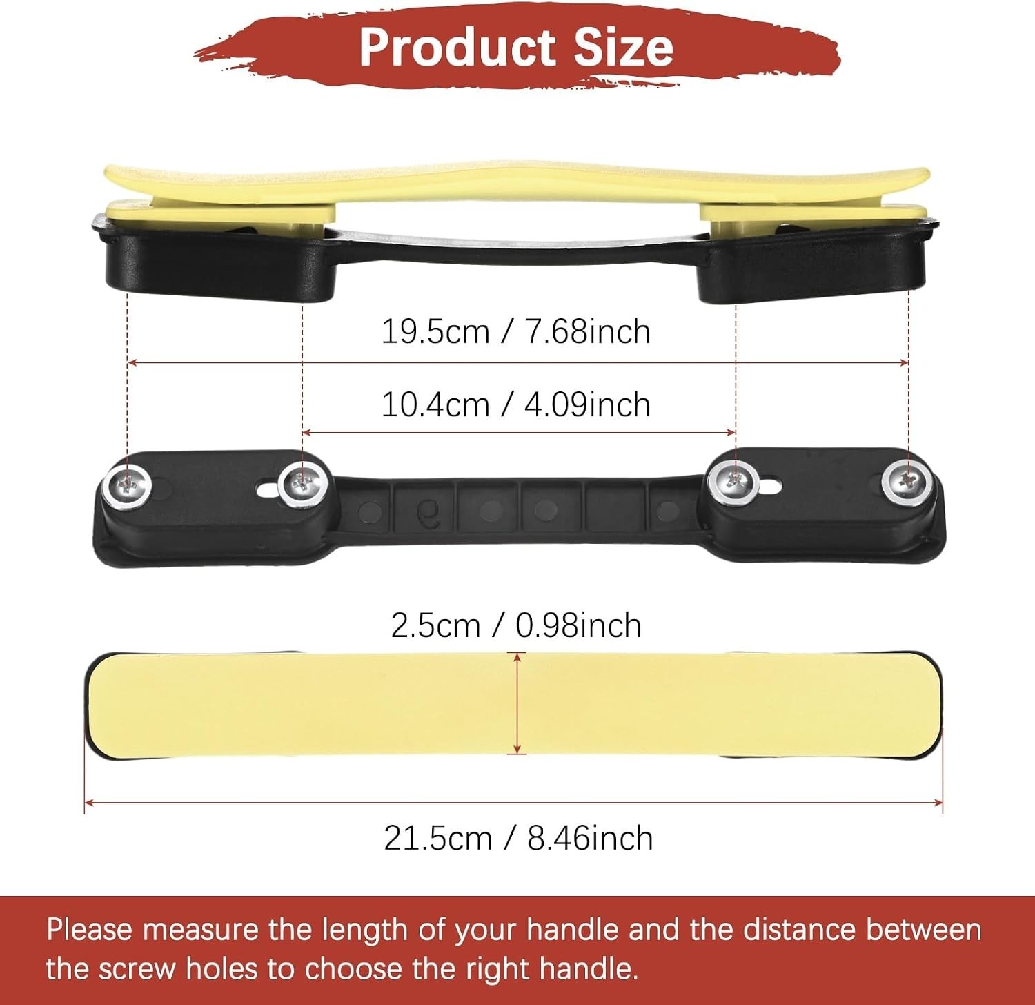 Luggage Replacement Handle [1PCS] -Plastic Handle Grip Carry Strap with Screw...