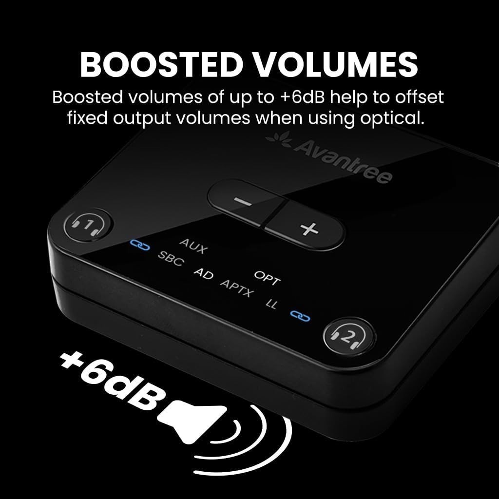 High-Quality Audikast 3 Bluetooth Transmitter - Optical & AUX, aptX Adaptive