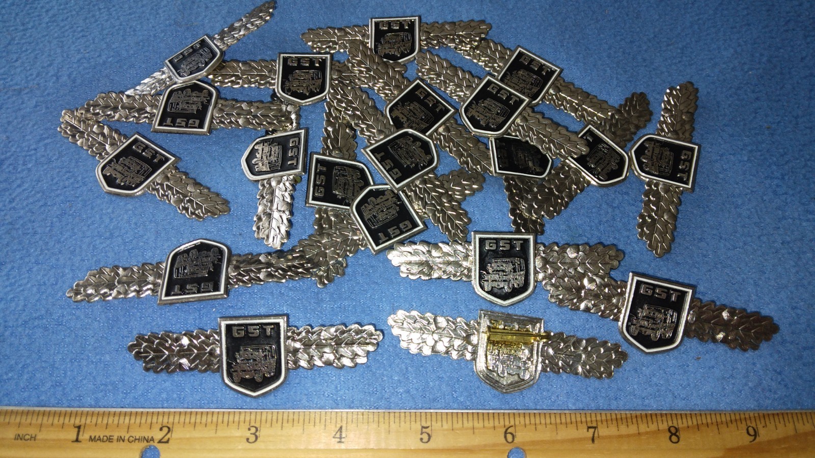 LOT OF 20 - EAST GERMAN GST TRUCK PINS - Silver Tone - NEW