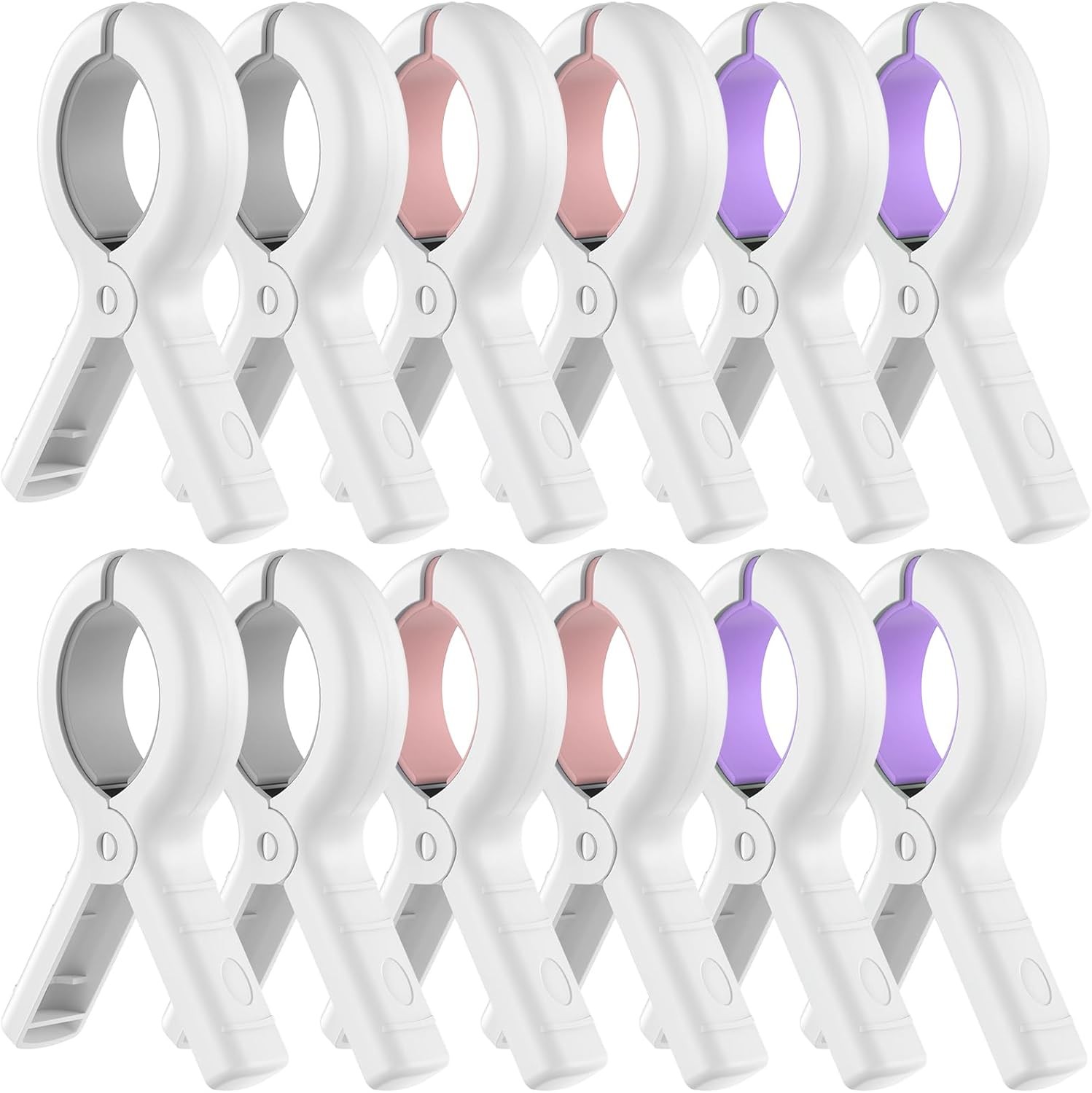 12 Pc Plastic Clothes Pins Windproof Clothes Clips Clothesline Hanging