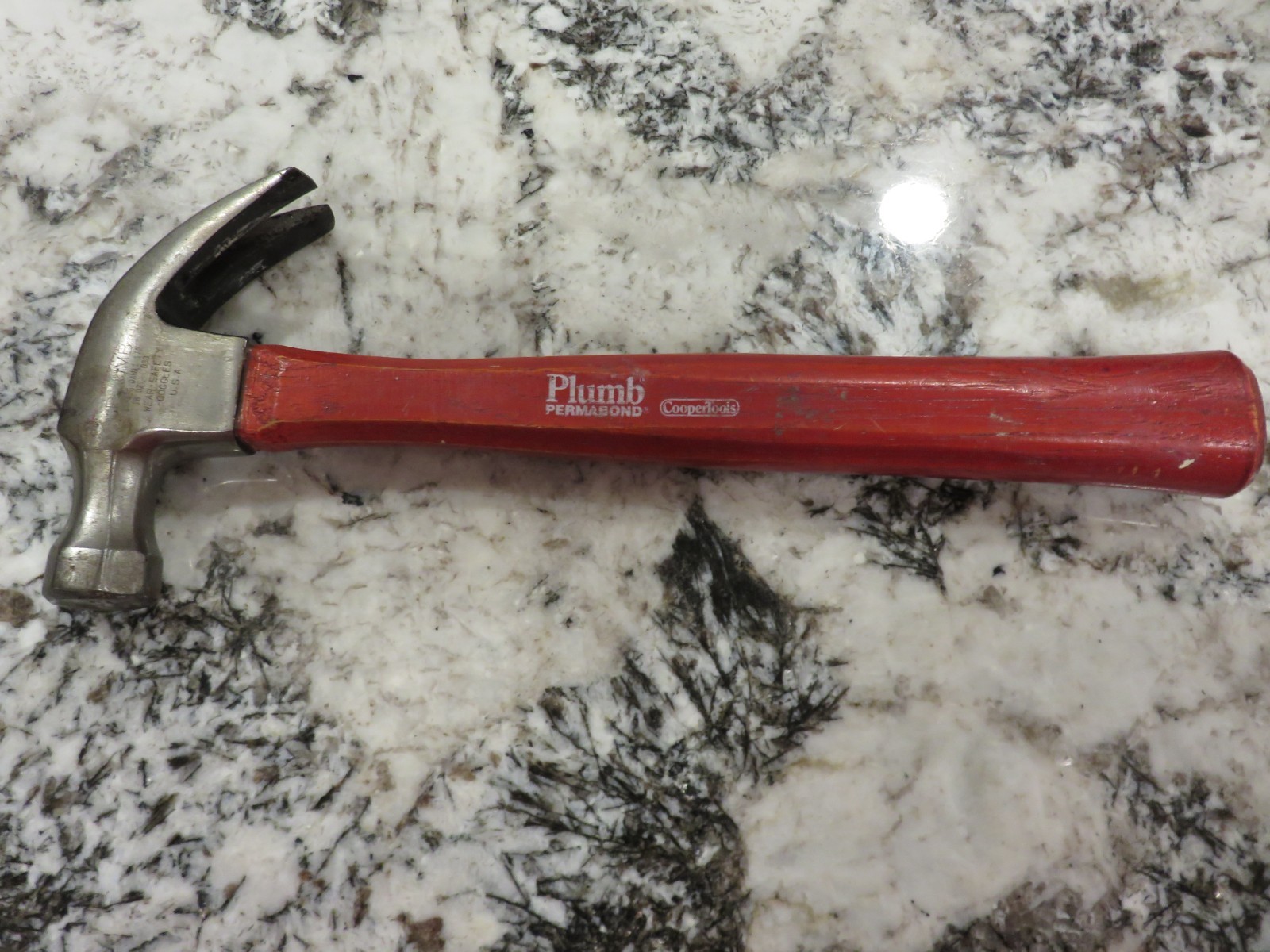 Plumb Permabond 16oz Cooper Curved Claw Hammer Wood Handle 11-436 USA Pre Owned