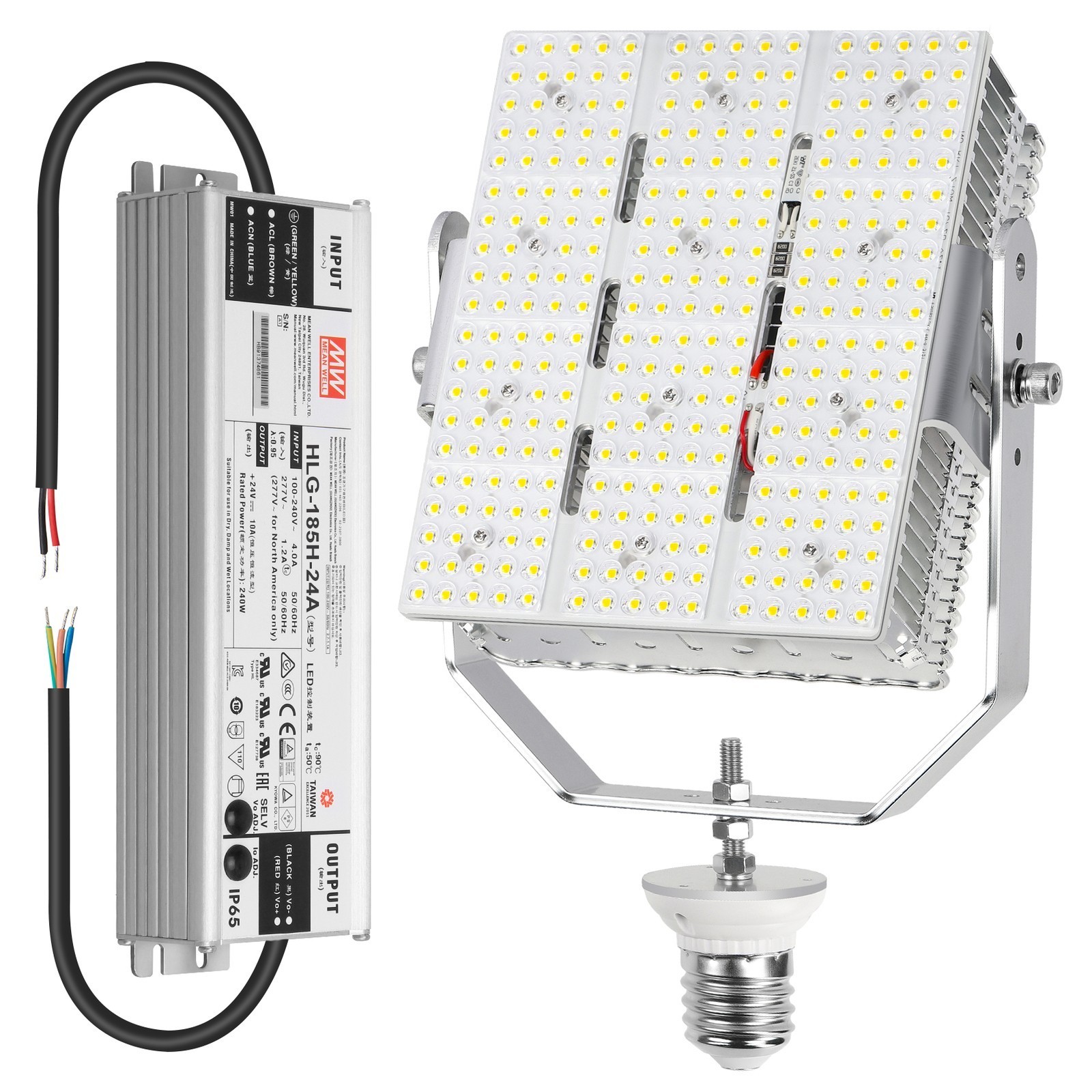150W Shoebox LED Retrofit Kit E39 Mogul Base 5000K for Parking Lot Tennis Court