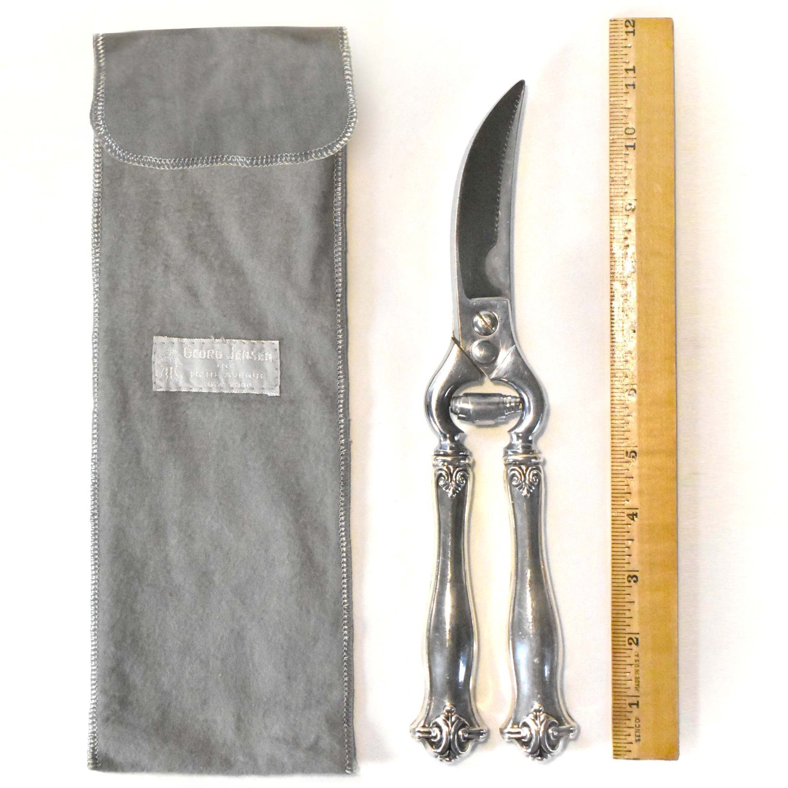 Lobster Shears - Fine Dining - from Italy - Sterling Handles - Storage Bag