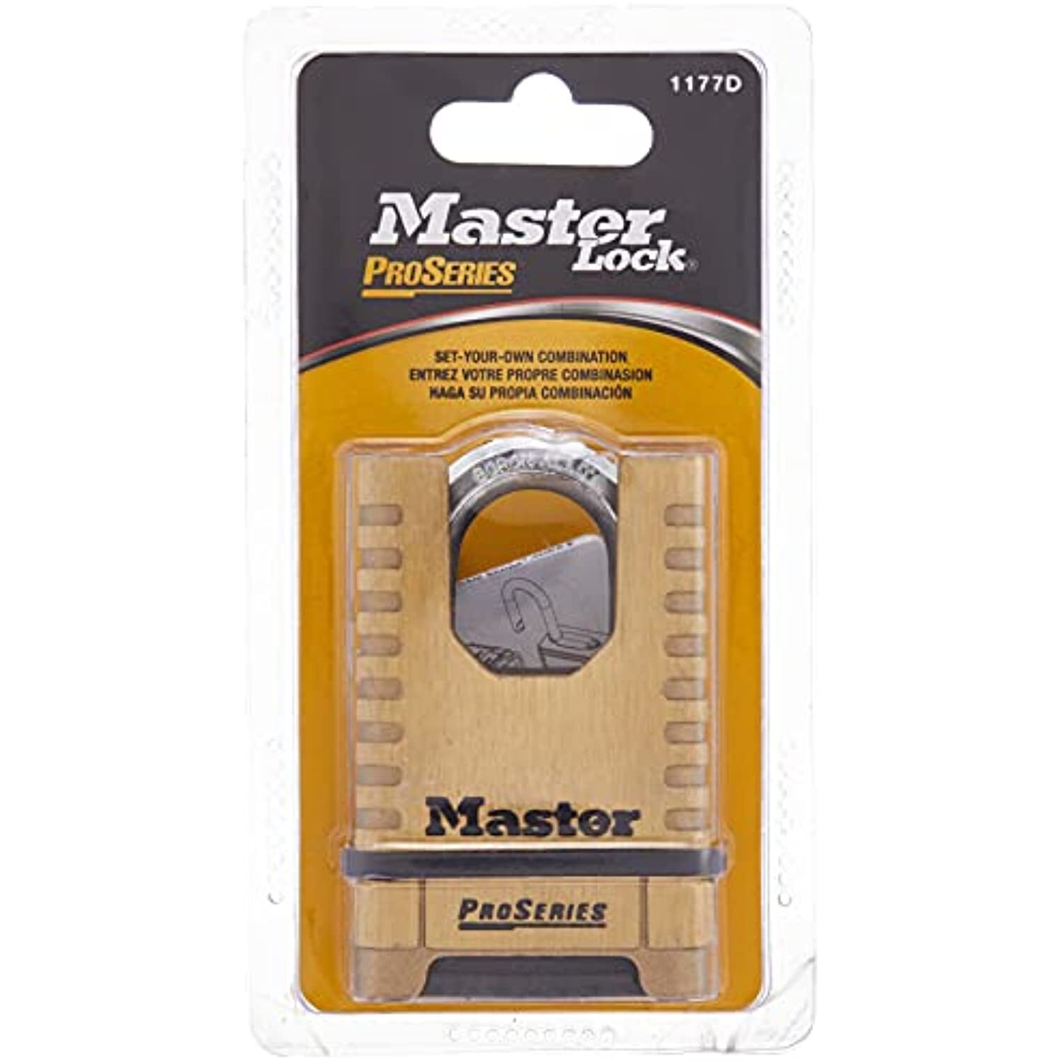 Master Lock, Brass, Padlock, ProSeries Set Your Own Combination Lock, 2-1/4 in.