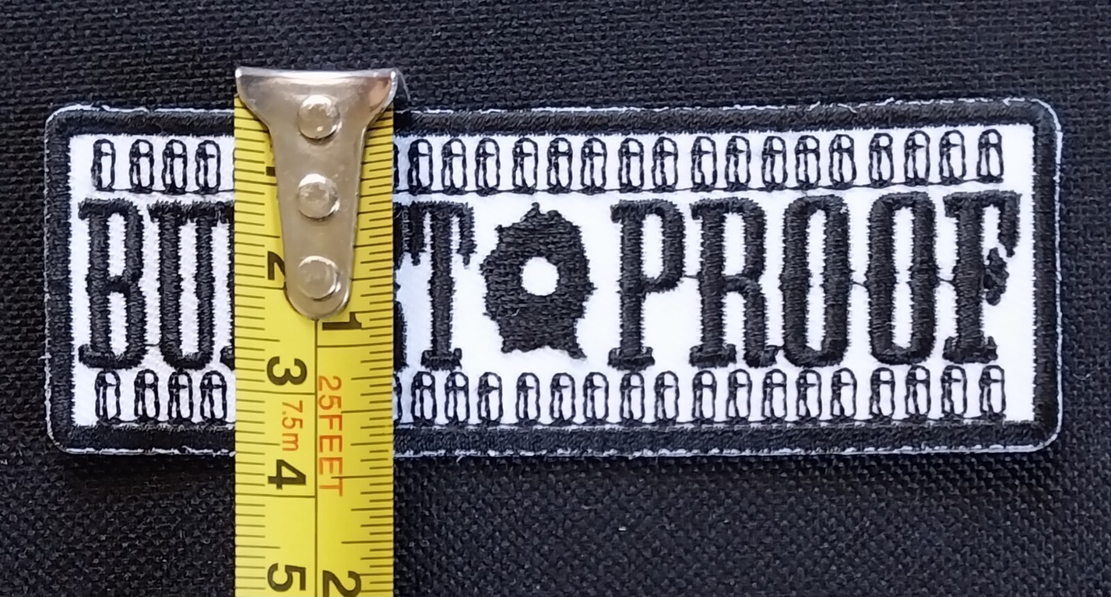 BULLET PROOF ~ Name Tag Motorcycle Vest Jacket Hat Military Biker Patch