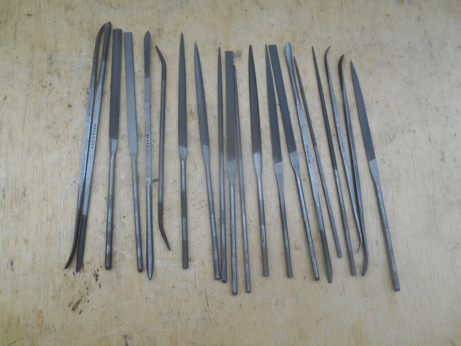Machinist files, jeweler's files, lot of 20, USA, Swiss