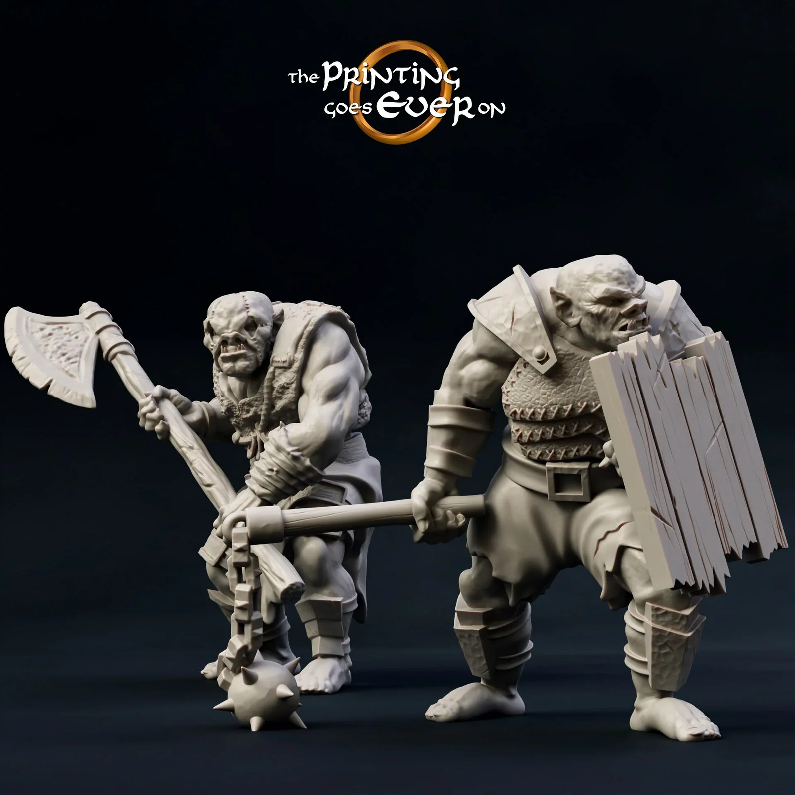 Orcs (Set of 2) - 28-32mm Death of a Hero - Resin Tabletop Miniatures