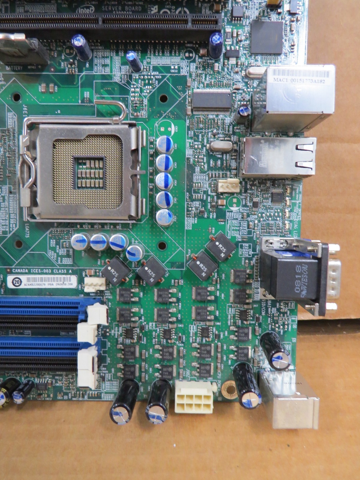 Intel S3000AH D40859-207 Socket LGA775 DDR2 PCI ATX Server Board TESTED