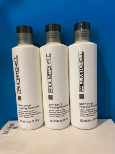 3 PACK Paul Mitchell Soft Style Foaming Pommade 5.1oz( NEW PACKAGE)