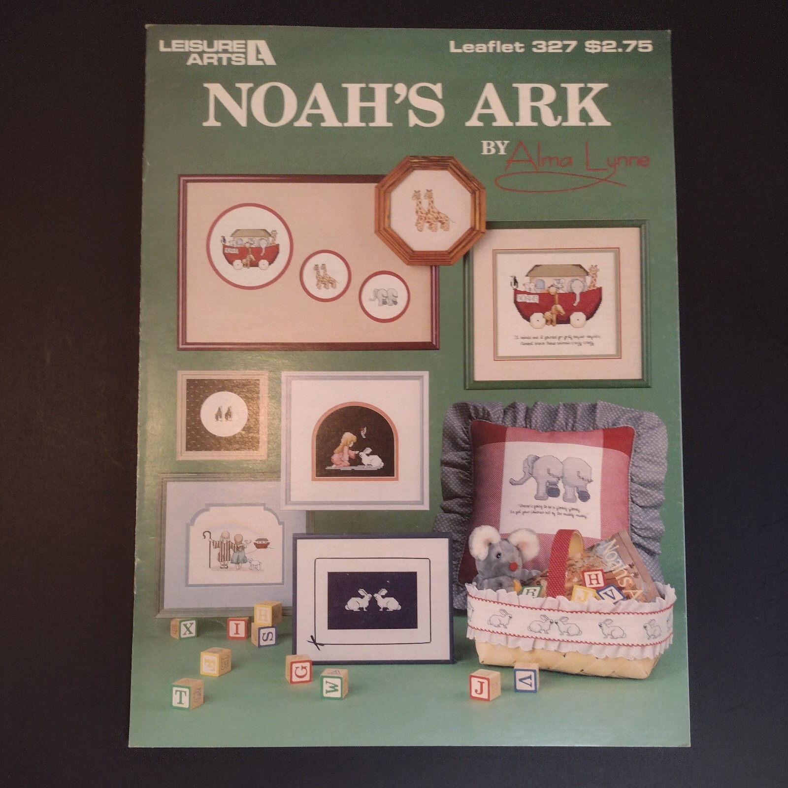 Vintage 1984 Noah's Ark Cross Stitch Leisure Arts Leaflet  # 327  By Alma Lynne