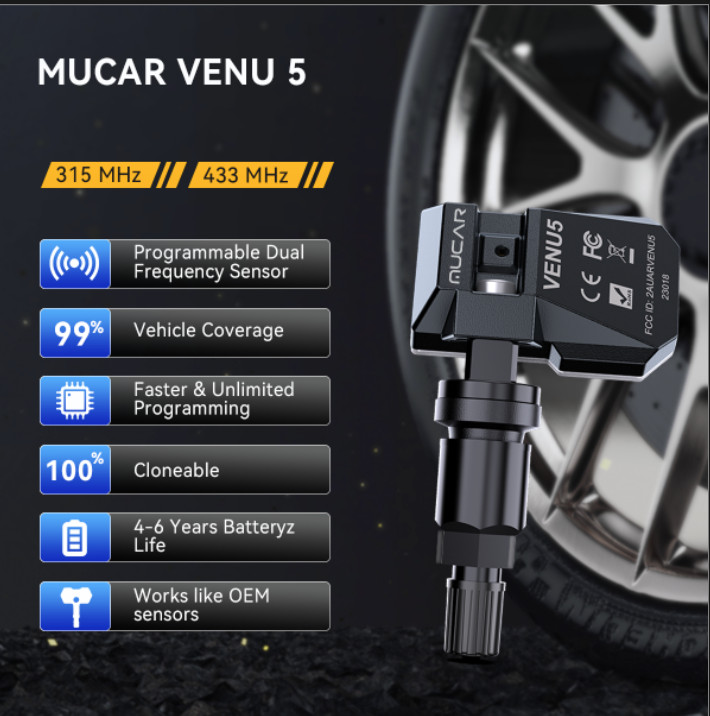 MUCAR VO8 Key Fob Programmer Kit TPMS Scanner OBD2 Diagnostic Tool 35+Reset FREE