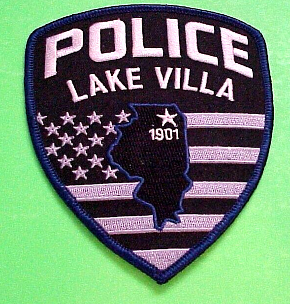 LAKE VILLA  ILLINOIS  ( BLUE BORDER ) 1901  IL  5"  POLICE SHOULDER PATCH