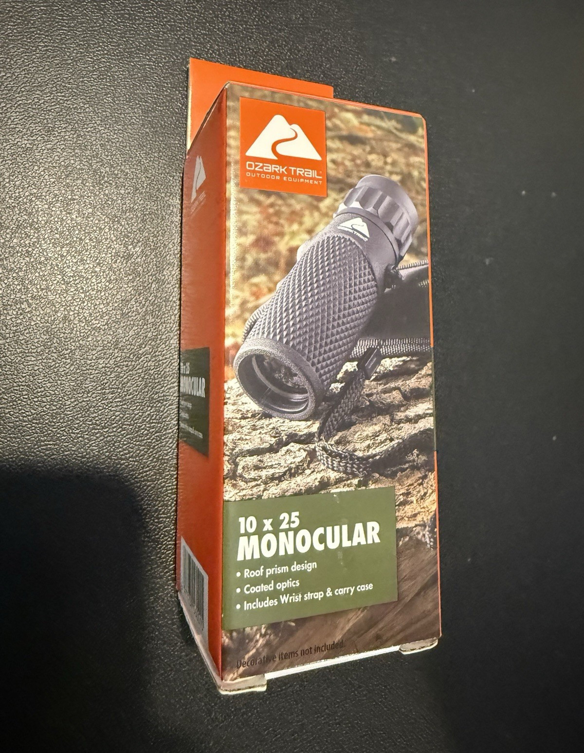 Ozark Trail OT 10x25 Compact Monocular Roof Prism Coated Optics Black