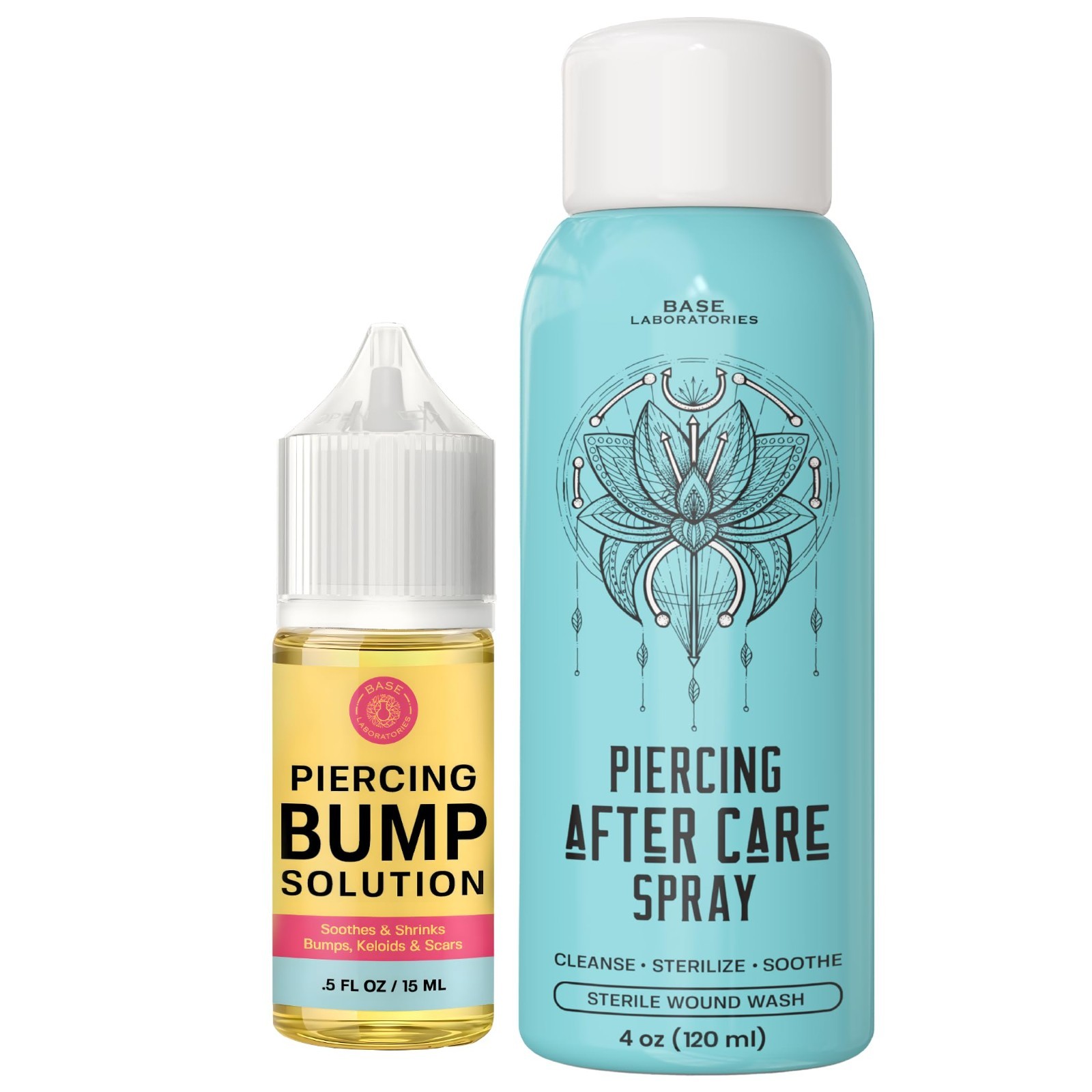 BASE LABORATORIES Piercing Aftercare Kit: Keloid & Piercing Bump Solution Oil