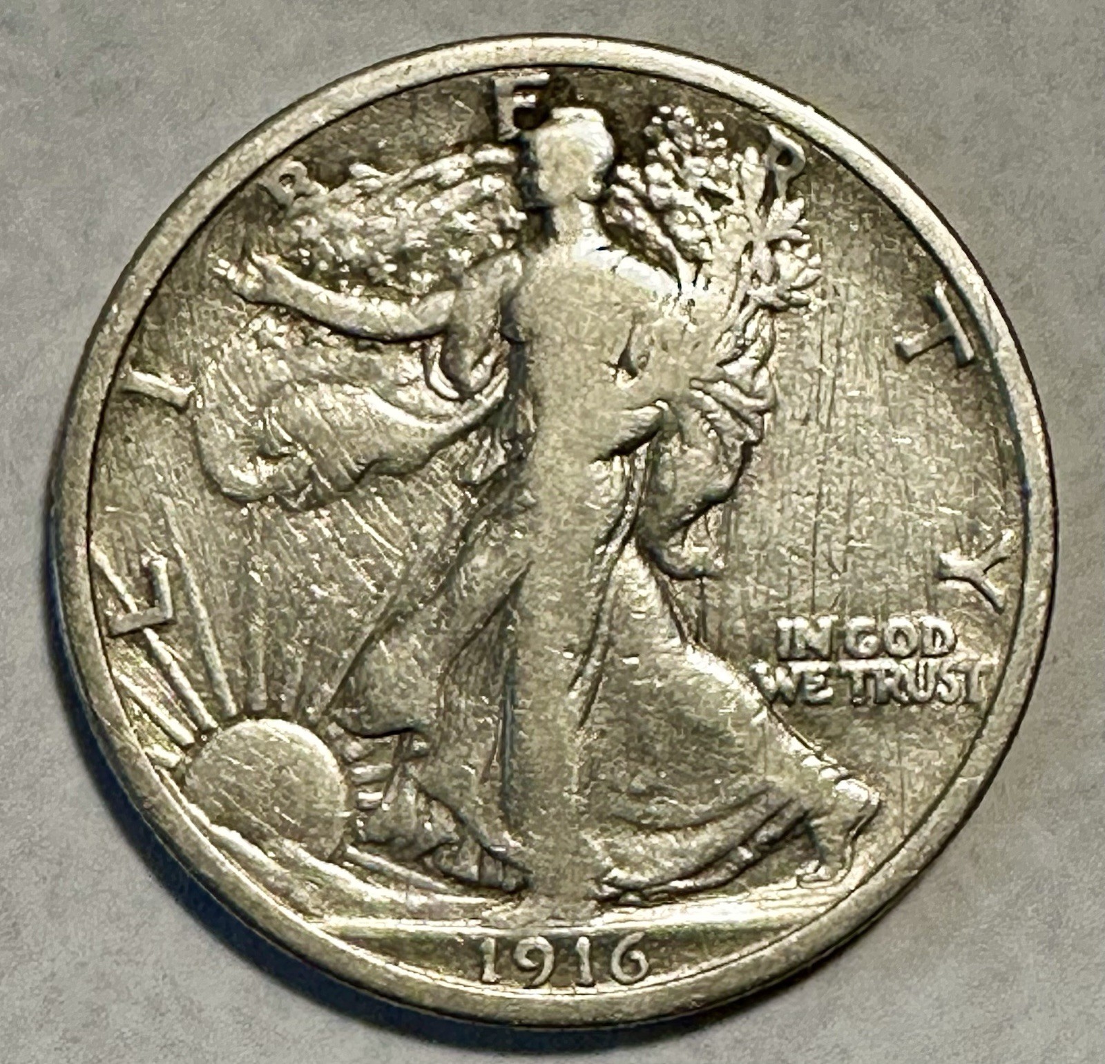 1916-P Walking Liberty Half F Details