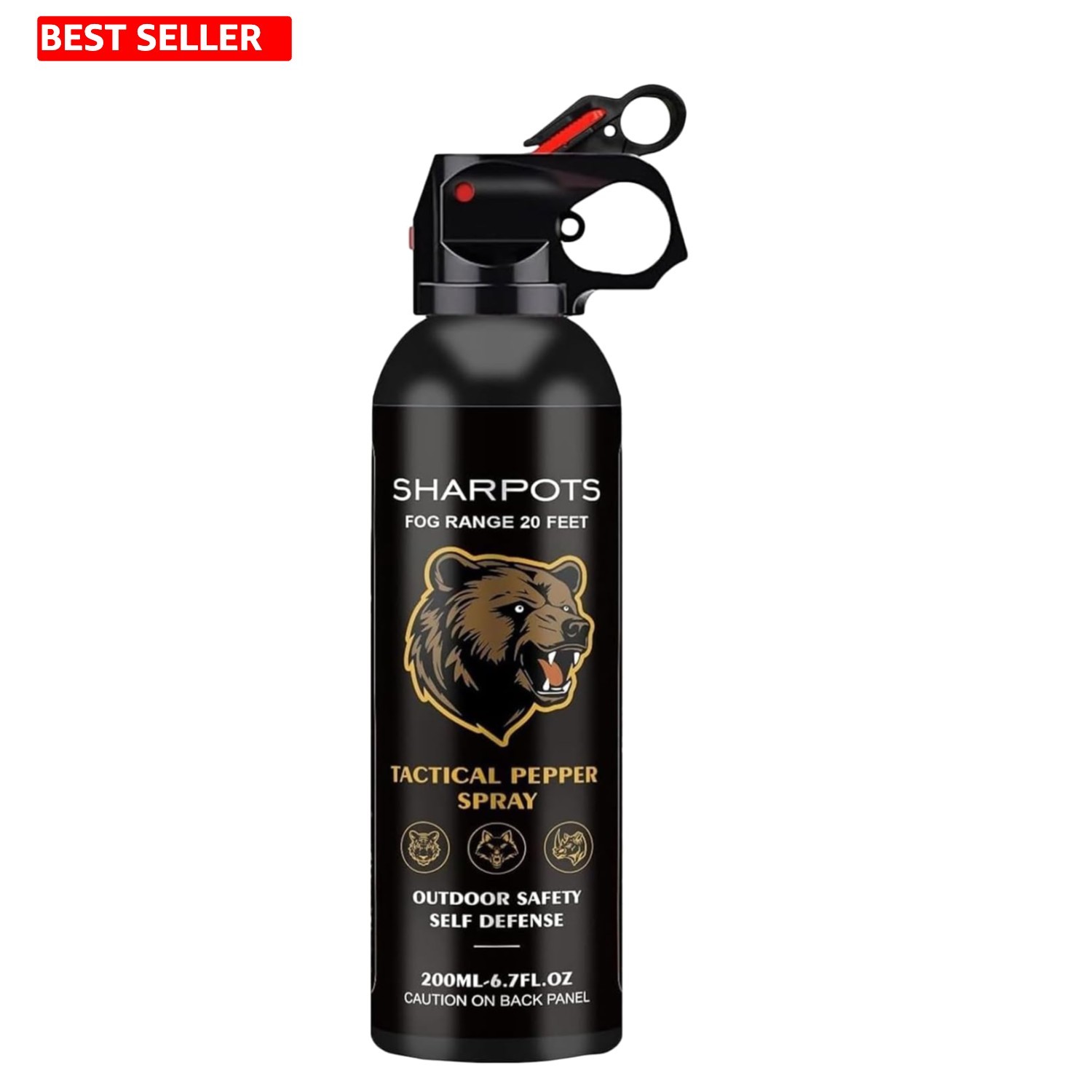 Effective Outdoor Personal Protection - Compact Pepper Spray, Max Strength 6.7OZ
