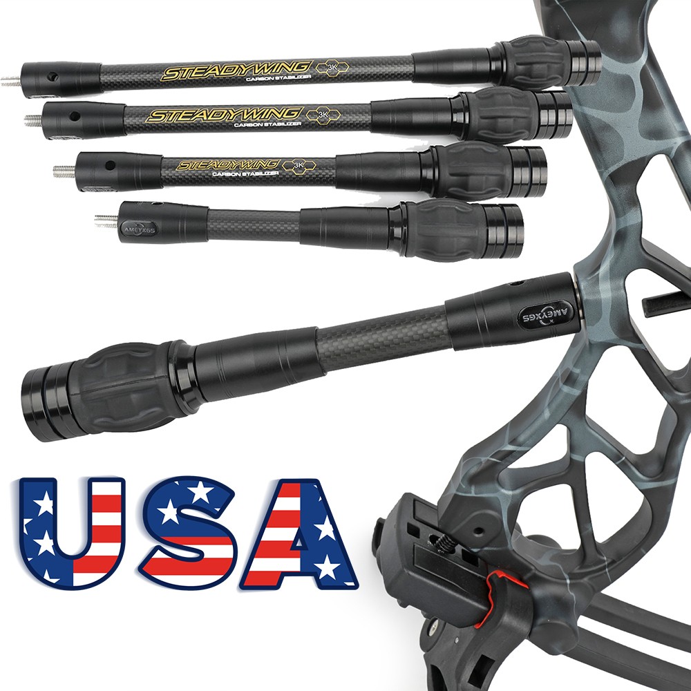 US Archery Compound Bow Stabilizer Carbon Balance Bar Silencer Dampener Target