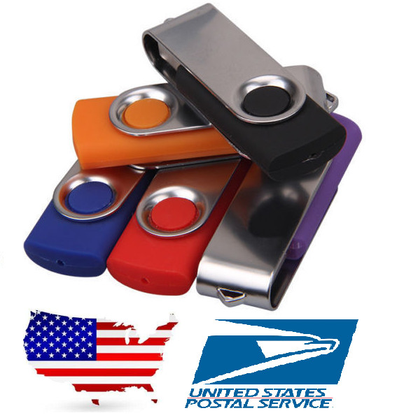 USA - 10 Pack 8MB-32GB USB Flash Drive USB Storage Memory Stick Swivel Design