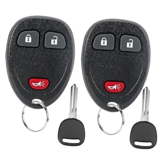 2Pcs Key Fob with Ignition Key Replacement for Chevy Silverado 1500 2500
