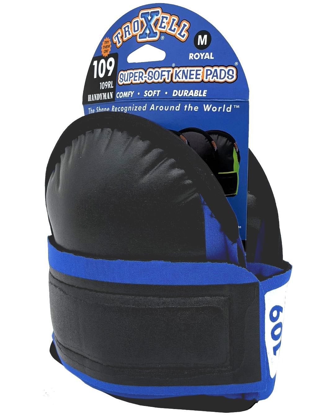 TROXELL USA - SuperSoft Royal 109 Knee Pad (Medium Medium, Blue